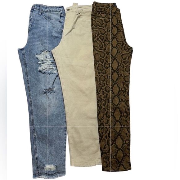 Women's Bundle of Three Brown & Blue Pants(Size 8) - Picture 1 of 9